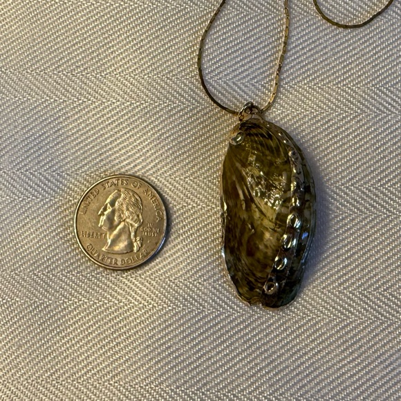Reversible Shell Pendant Necklace - Picture 4 of 5